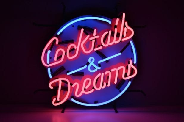 Insegna al Neon Cocktails & Dreams