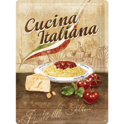 Targhe in Latta Vintage - Targa Vintage - La deliziosa cucina italiana