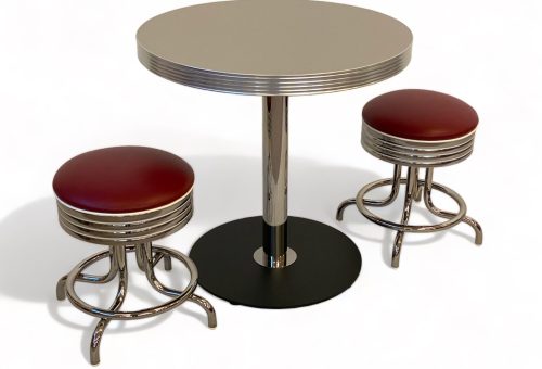 Set Tavolo San Francisco Col. Tortora + 2 Sgabelli Saint Louis Col. Rubino